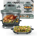 Ninja Crispi Pro 6-In-1 Glass Air Fryer | with Nontoxic, 6Qt & 2.5Qt Containers & Lids | Microwave, Freezer, Dishwasher Safe | 450°F Max Temp | 1800 Watt | Ash Grey | AS101DG