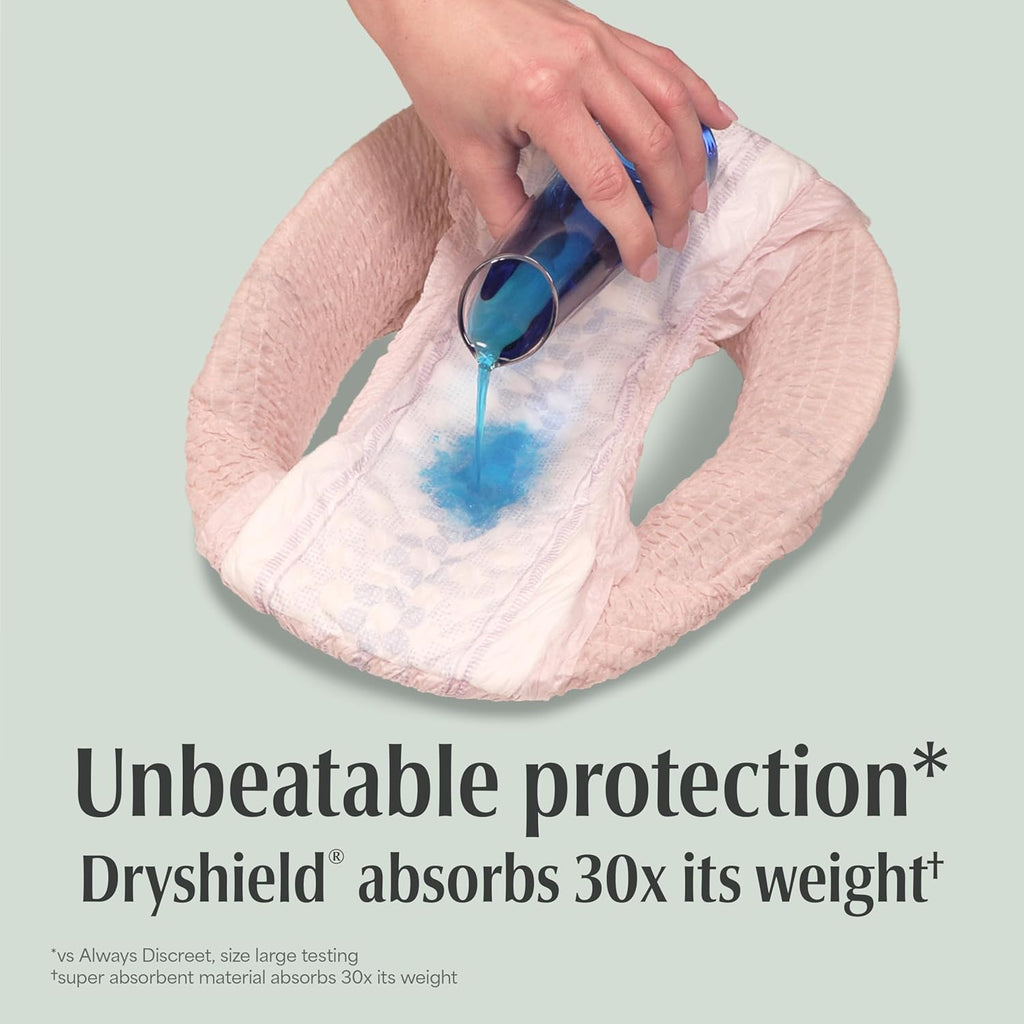 Depend Fresh Protection Adult Diapers, Incontinence Underwear for Women, Disposable, Maximum, Large, Blush, 72 Count (2 Packs of 36), Packaging May Vary