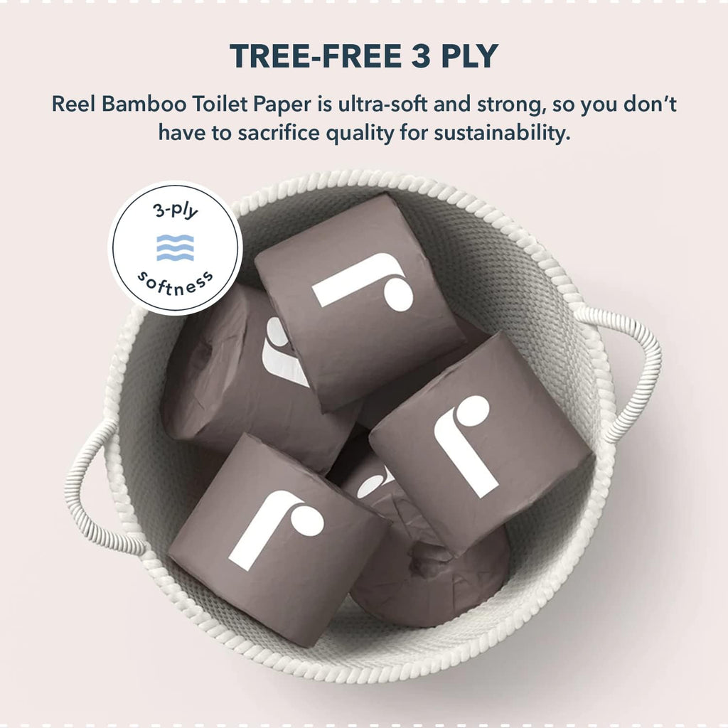 , Tree-Free, 100% Bamboo Toilet Paper (Box of 24)