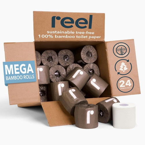 , Tree-Free, 100% Bamboo Toilet Paper (Box of 24)
